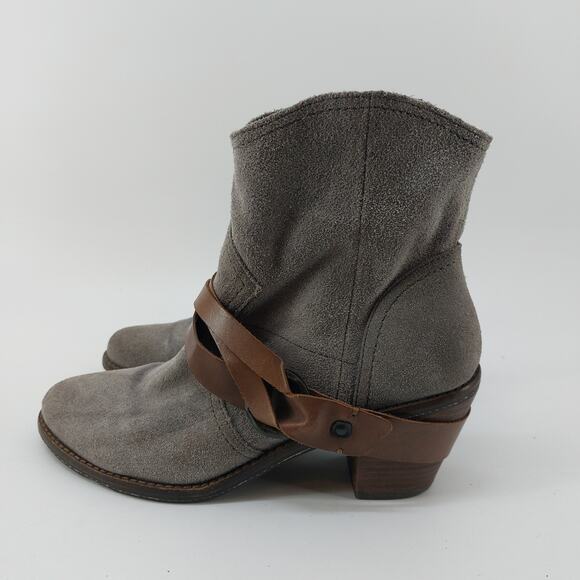 OTBT Bedford Sz 8M Gray Suede Leather Boots Ankle Bootie - Picture 16 of 16